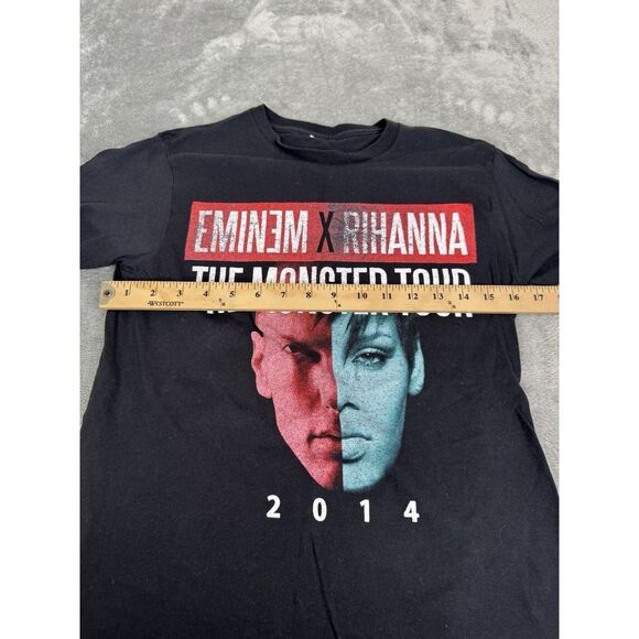Eminem & Rihanna The Monster 2014 Tour T Shirt Men's Size Small Black - Picture 7 of 10